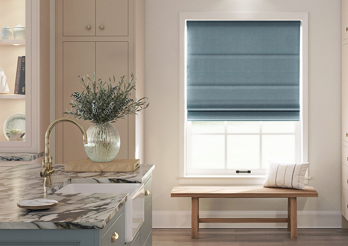 Roslin (Blackout), Tranquil Blue - Roman Blind - Image 3